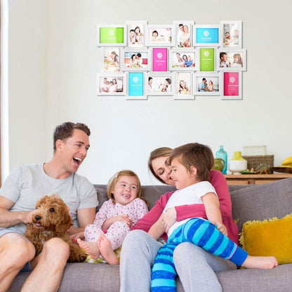 12/18 Picture Frames Collage for Photos in 4" x 6" Glass Protection DailySale