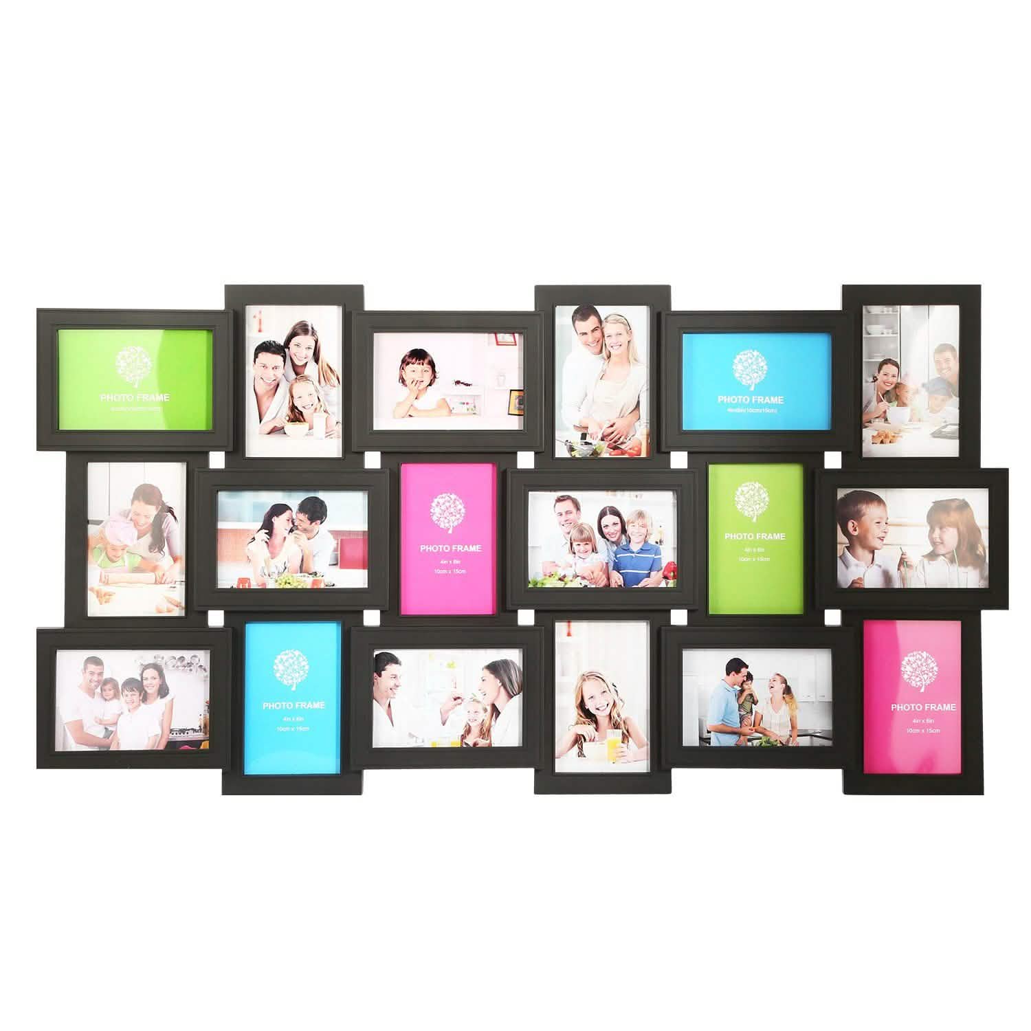 12/18 Picture Frames Collage for Photos in 4" x 6" Glass Protection DailySale