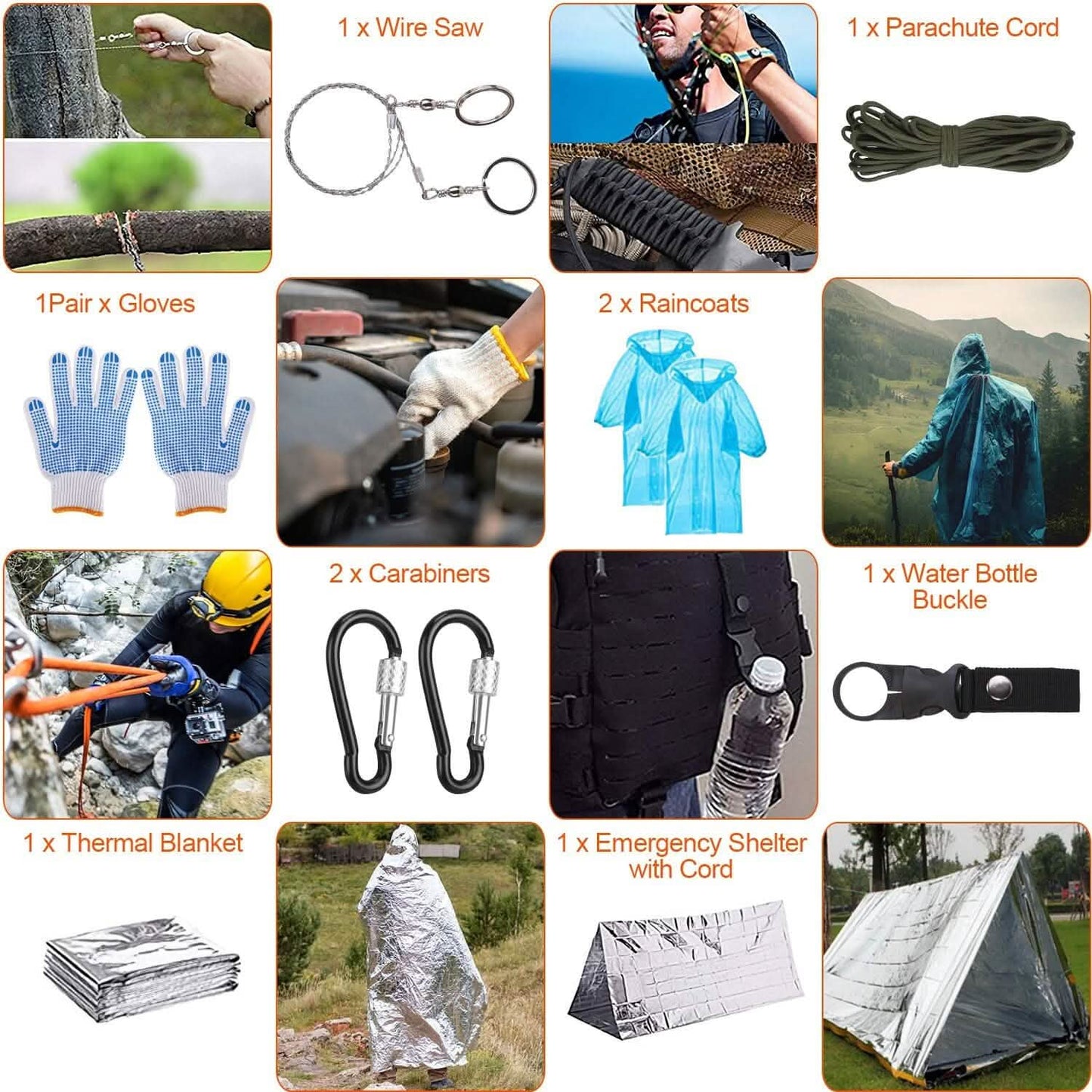 125-Pieces: Emergency Survival Gear Tactical for Outdoor Adventure DailySale