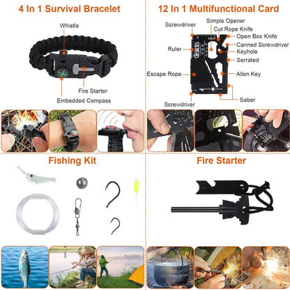125-Pieces: Emergency Survival Gear Tactical for Outdoor Adventure DailySale