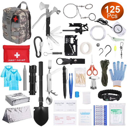 125-Pieces: Emergency Survival Gear Tactical for Outdoor Adventure DailySale