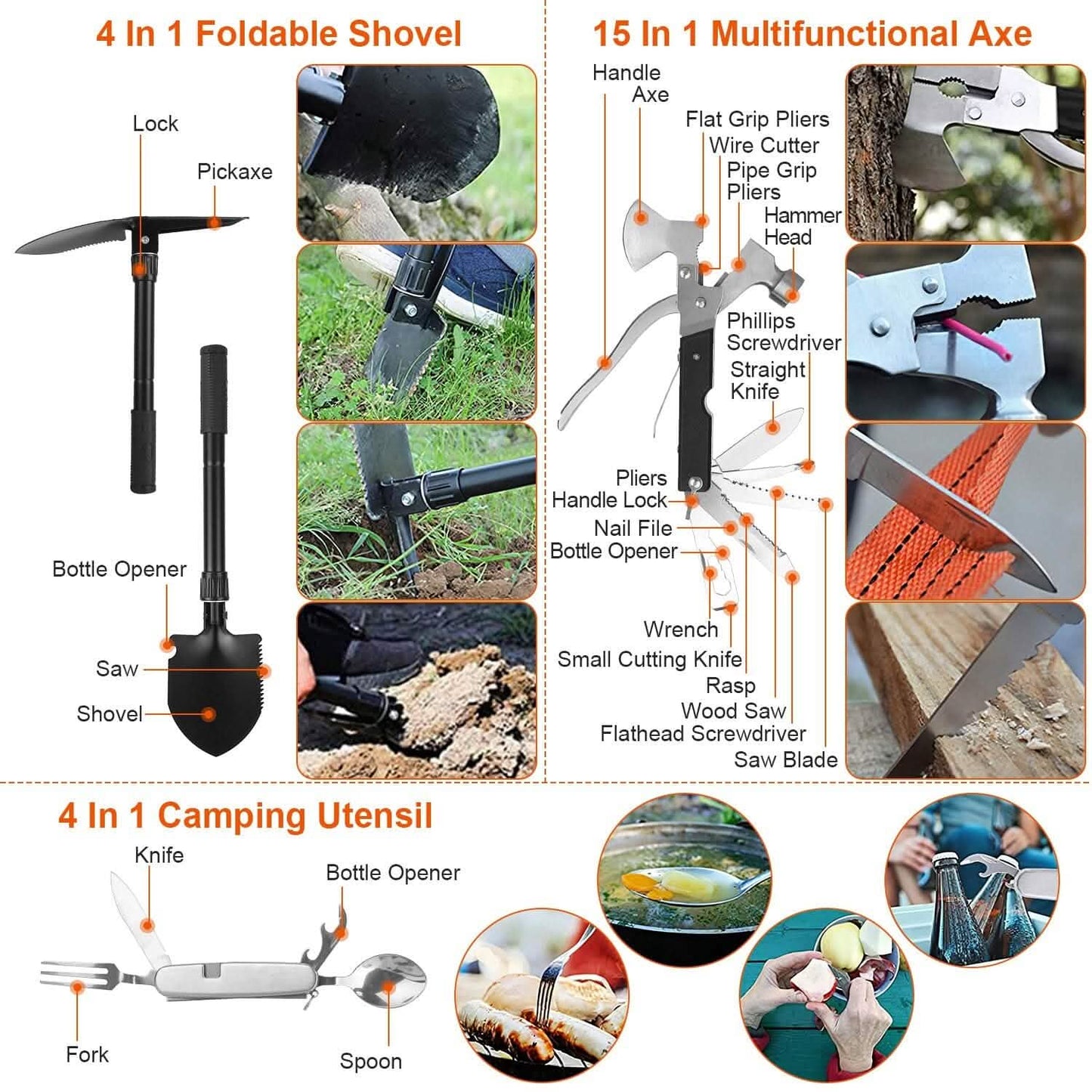 125-Pieces: Emergency Survival Gear Tactical for Outdoor Adventure DailySale