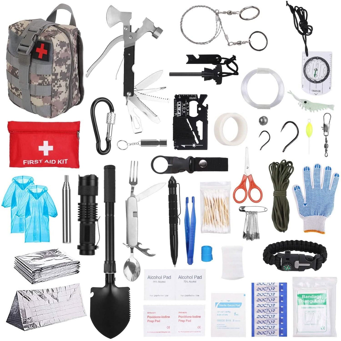 125-Pieces: Emergency Survival Gear Tactical for Outdoor Adventure DailySale