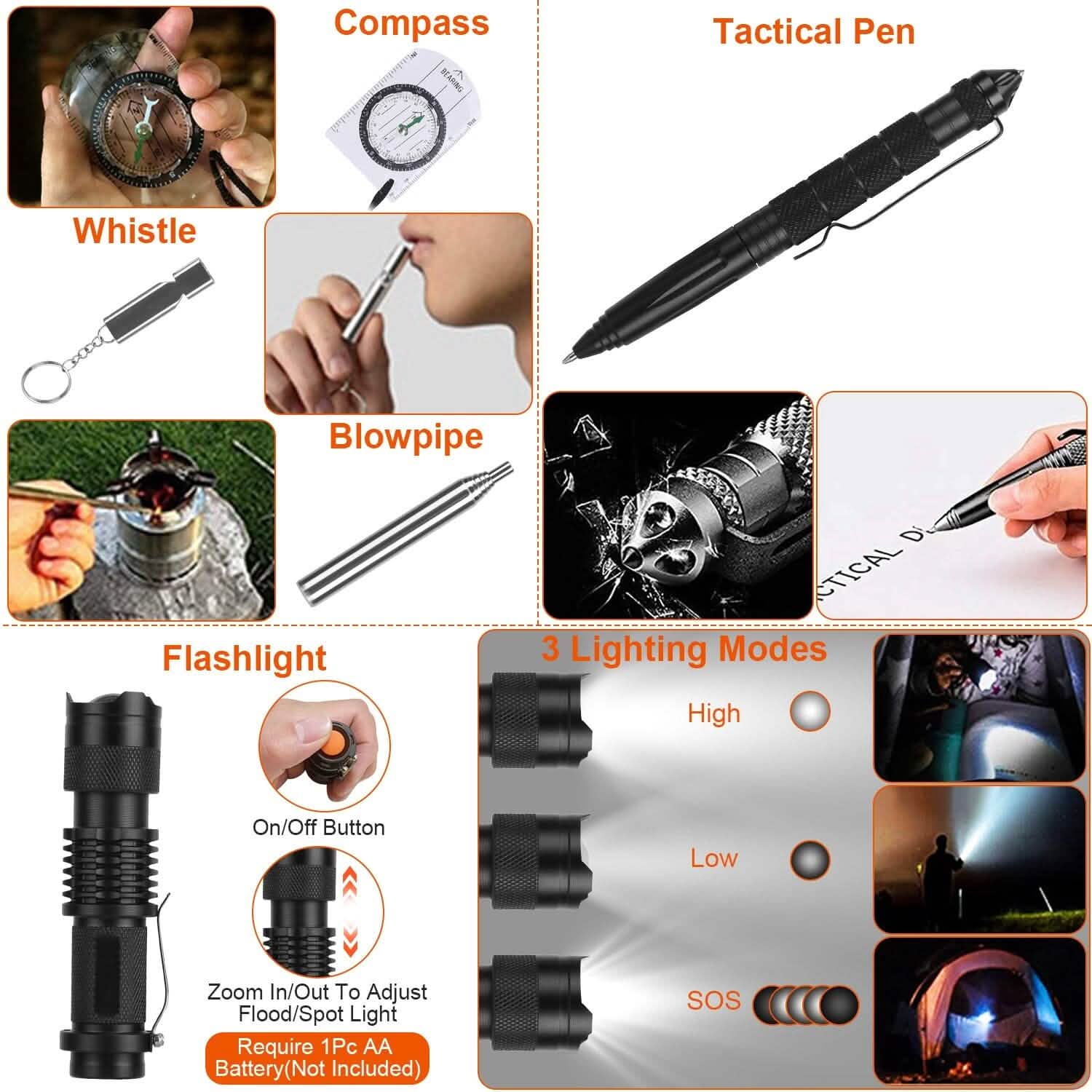 125-Pieces: Emergency Survival Gear Tactical for Outdoor Adventure DailySale