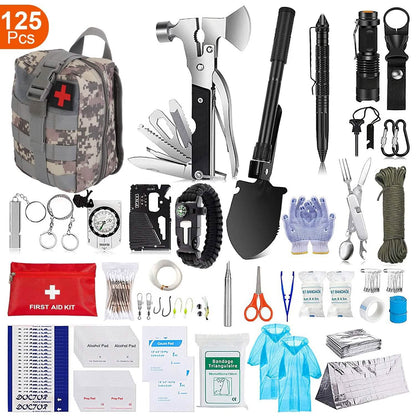 125-Pieces: Emergency Survival Gear Tactical for Outdoor Adventure DailySale