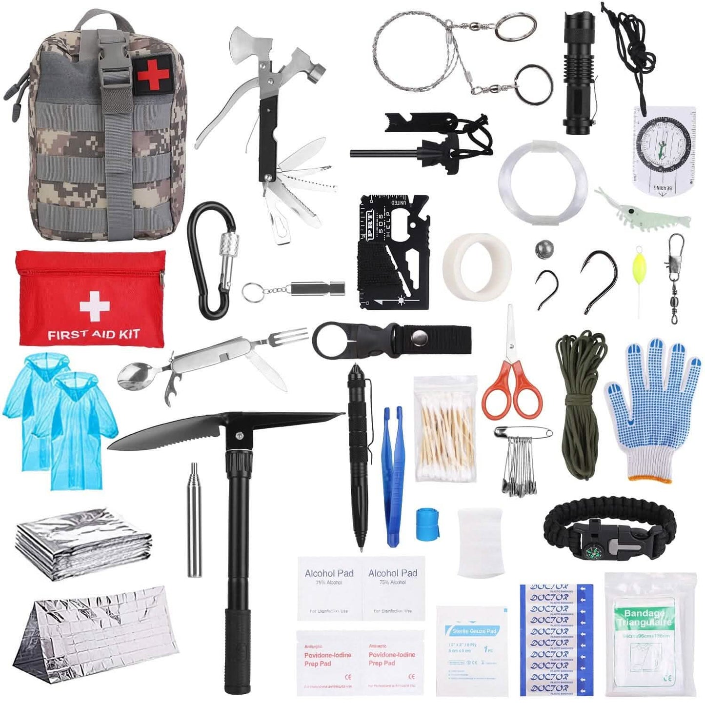 125-Pieces: Emergency Survival Gear Tactical for Outdoor Adventure DailySale