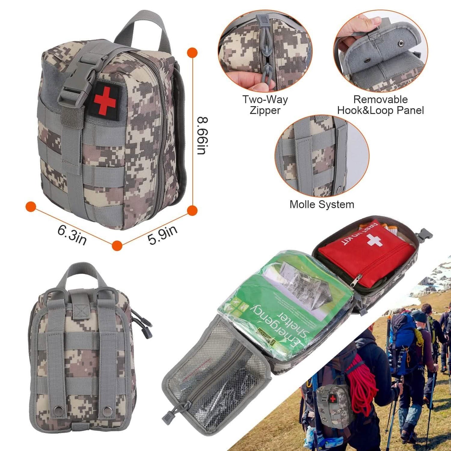 125-Pieces: Emergency Survival Gear Tactical for Outdoor Adventure DailySale