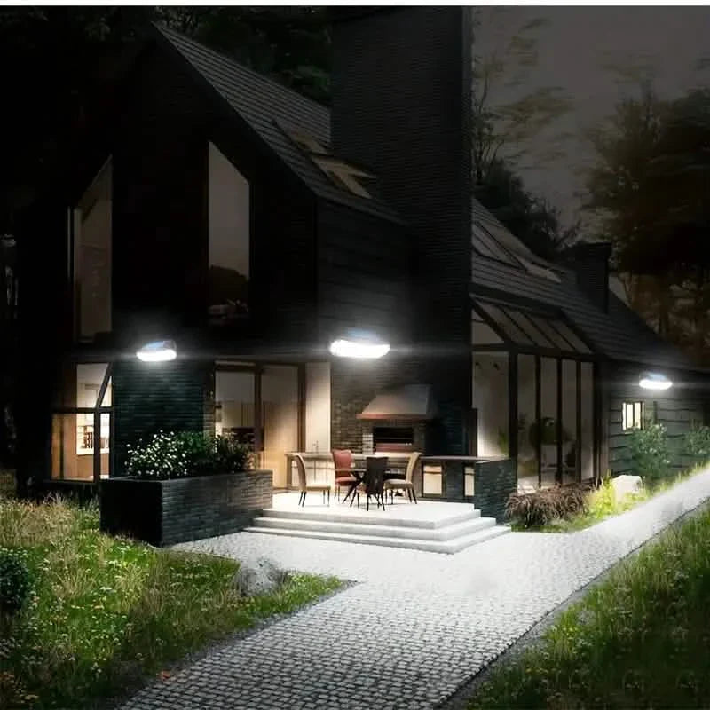 126 LEDs Portable Solar Security Lights, IP65 Waterproof Wireless Exterior Flood Light Detected Light DailySale