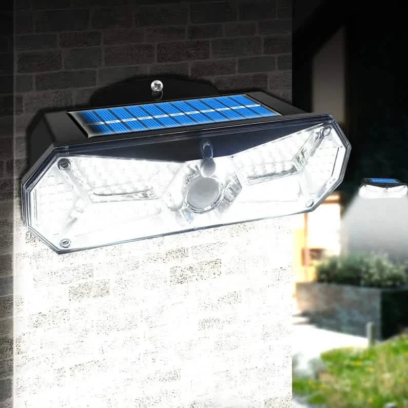 126 LEDs Portable Solar Security Lights, IP65 Waterproof Wireless Exterior Flood Light Detected Light DailySale