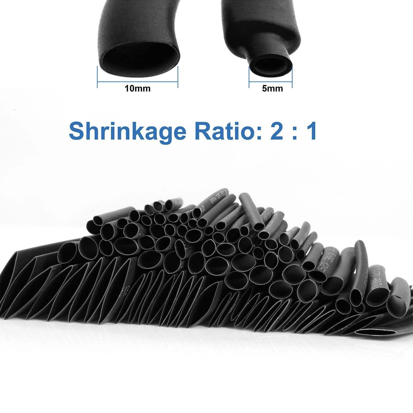 127-Piece: 2:1 Heat Shrink Tube Wire Wrap Assortment Set DailySale