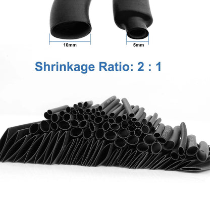 127-Piece: 2:1 Heat Shrink Tube Wire Wrap Assortment Set DailySale