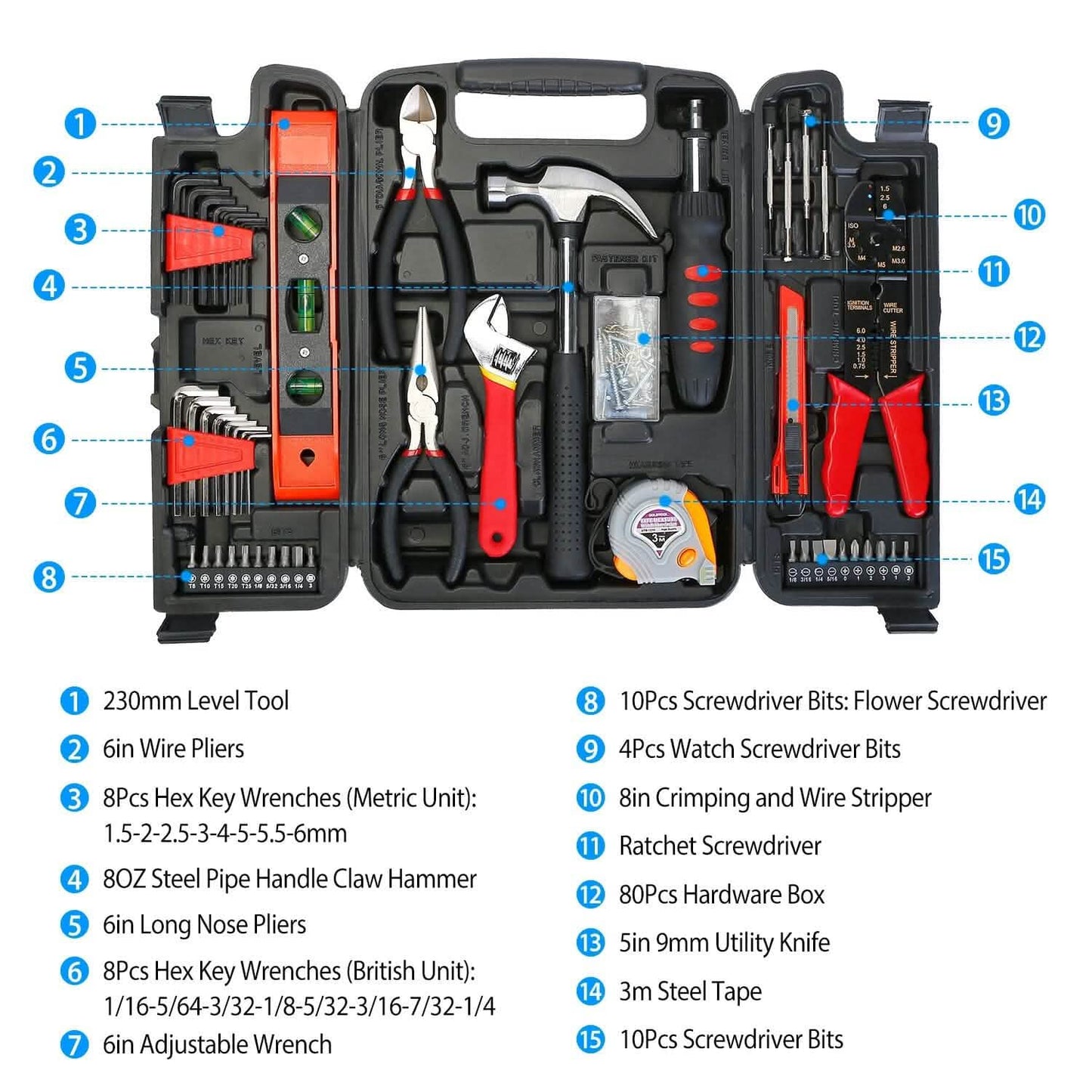 129-Pieces Set: Household Hand Tool Set DailySale