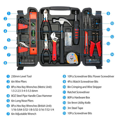 129-Pieces Set: Household Hand Tool Set DailySale