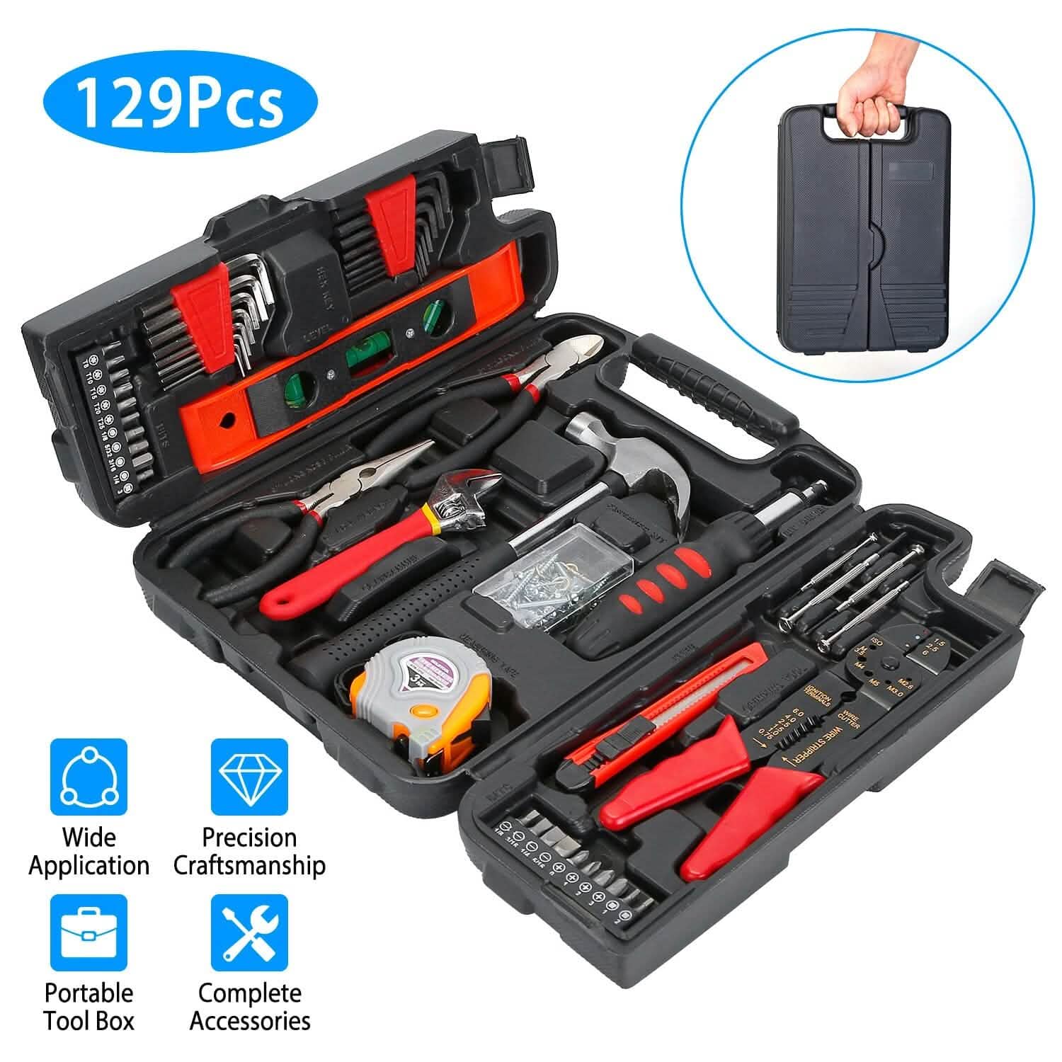 129-Pieces Set: Household Hand Tool Set DailySale