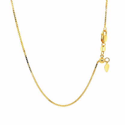 14k Yellow Gold Adjustable Box Chain 0.85mm Bids.com