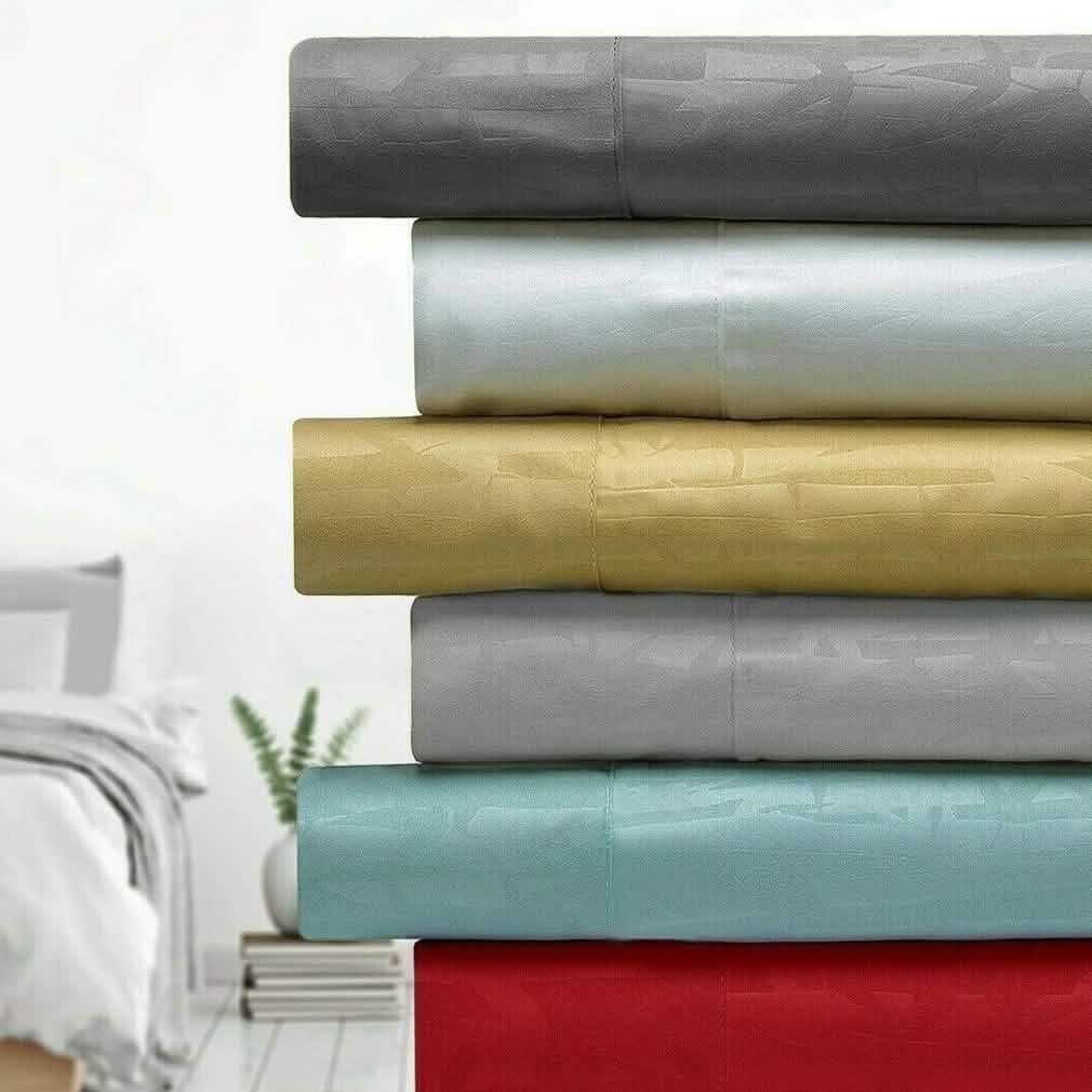 4-Piece Set: Bamboo 1800 Count Embossed Design DailySale