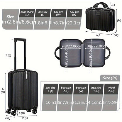 2-Piece Spinner Luggage Set – 20” Carry-On & 14” Crossbody Handbag DailySale