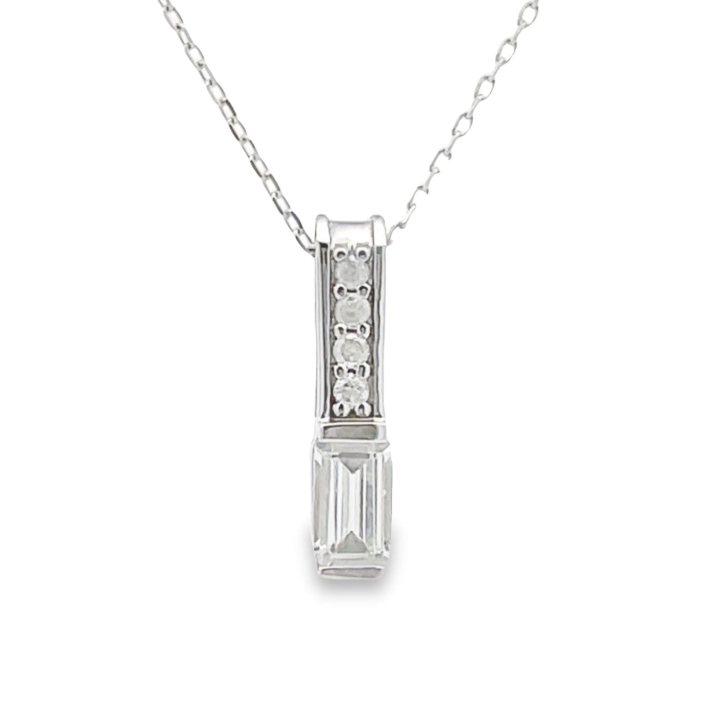 .06ct Zircon Diamond Fashion Pendants 10KT White Gold Bids.com