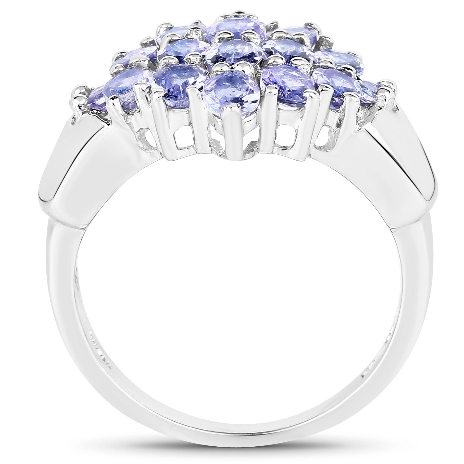 2.45 Carat Genuine Tanzanite .925 Sterling Silver Ring Bids.com