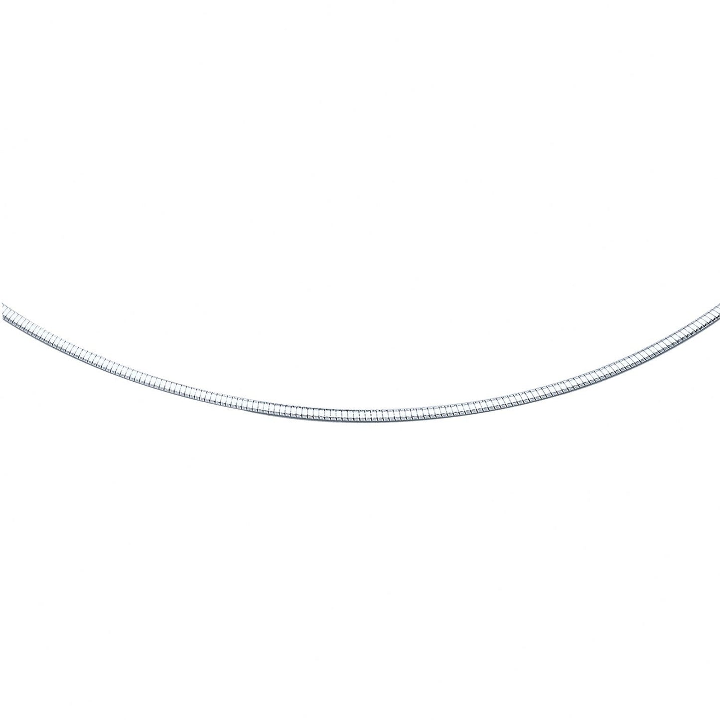 14k White Gold Classic Omega Style Chain (2 mm) Bids.com