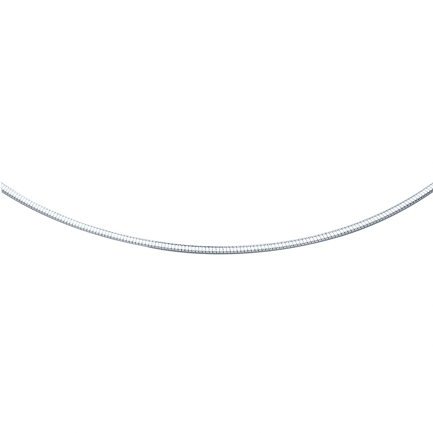 14k White Gold Classic Omega Style Chain (2 mm) Bids.com