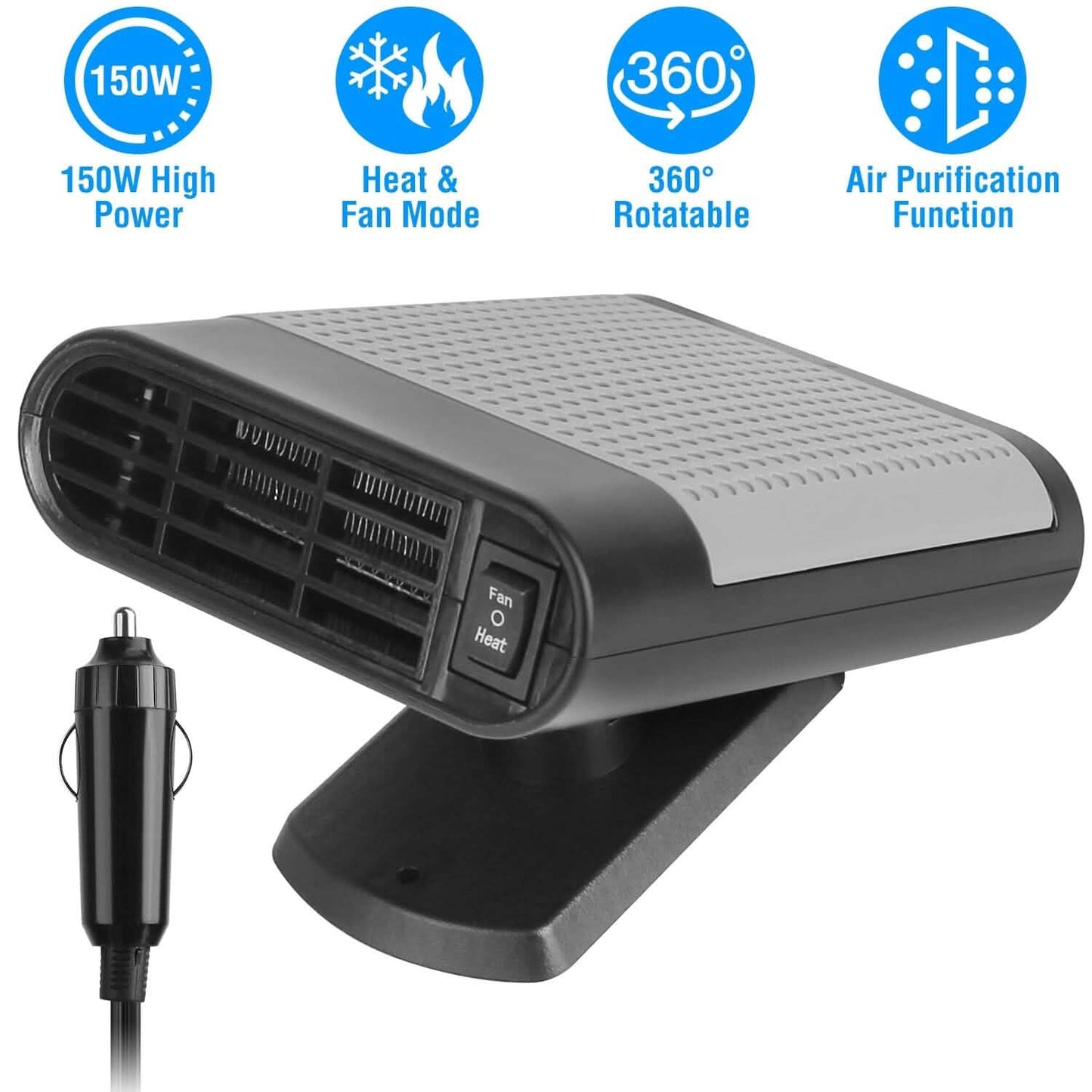 12V 150W Portable Car Heater with Air Purification DailySale
