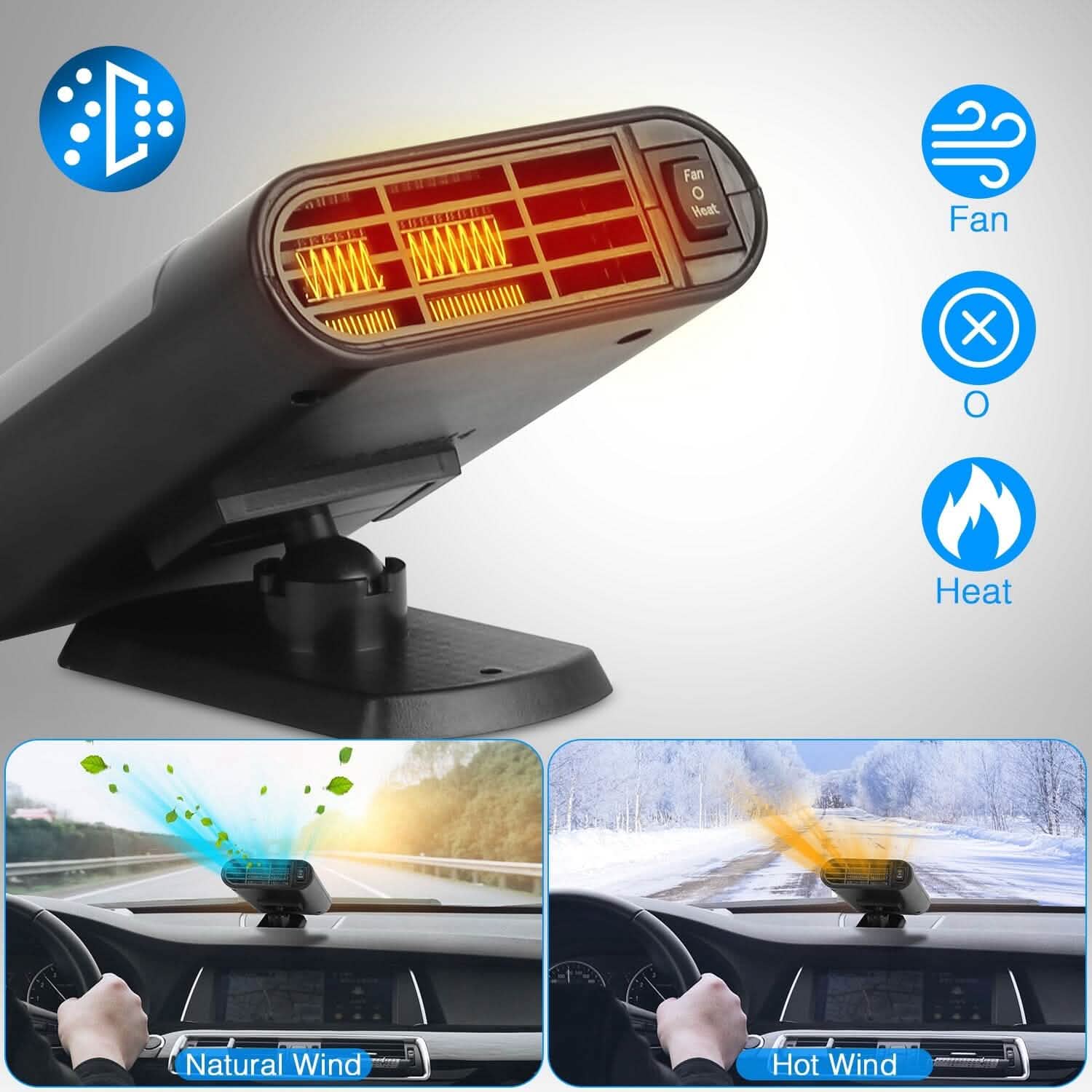 12V 150W Portable Car Heater with Air Purification DailySale