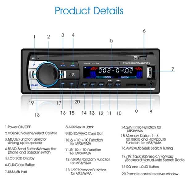 12V Bluetooth Car Stereo DailySale
