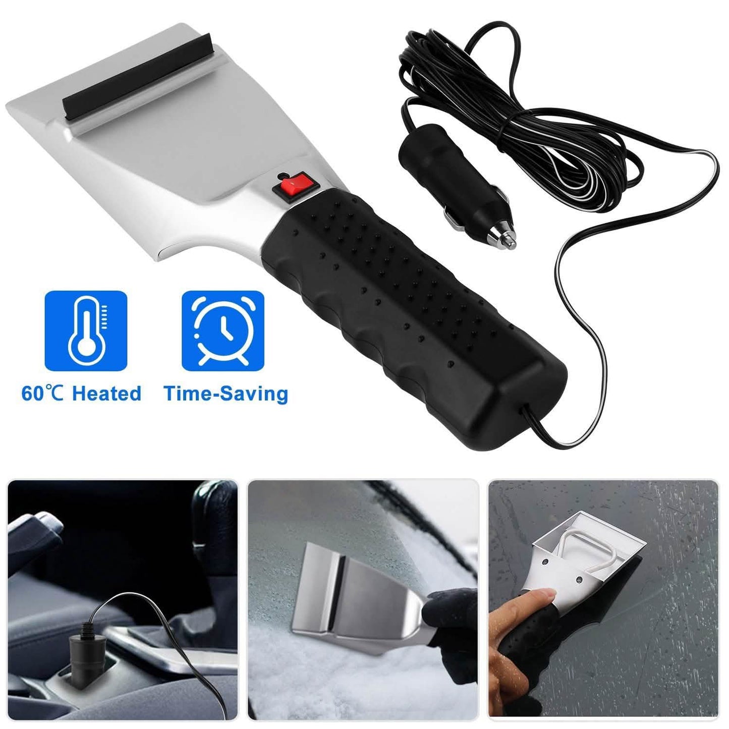 12V Car Electric Heated Ice Snow Scraper DailySale