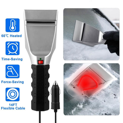 12V Car Electric Heated Ice Snow Scraper DailySale