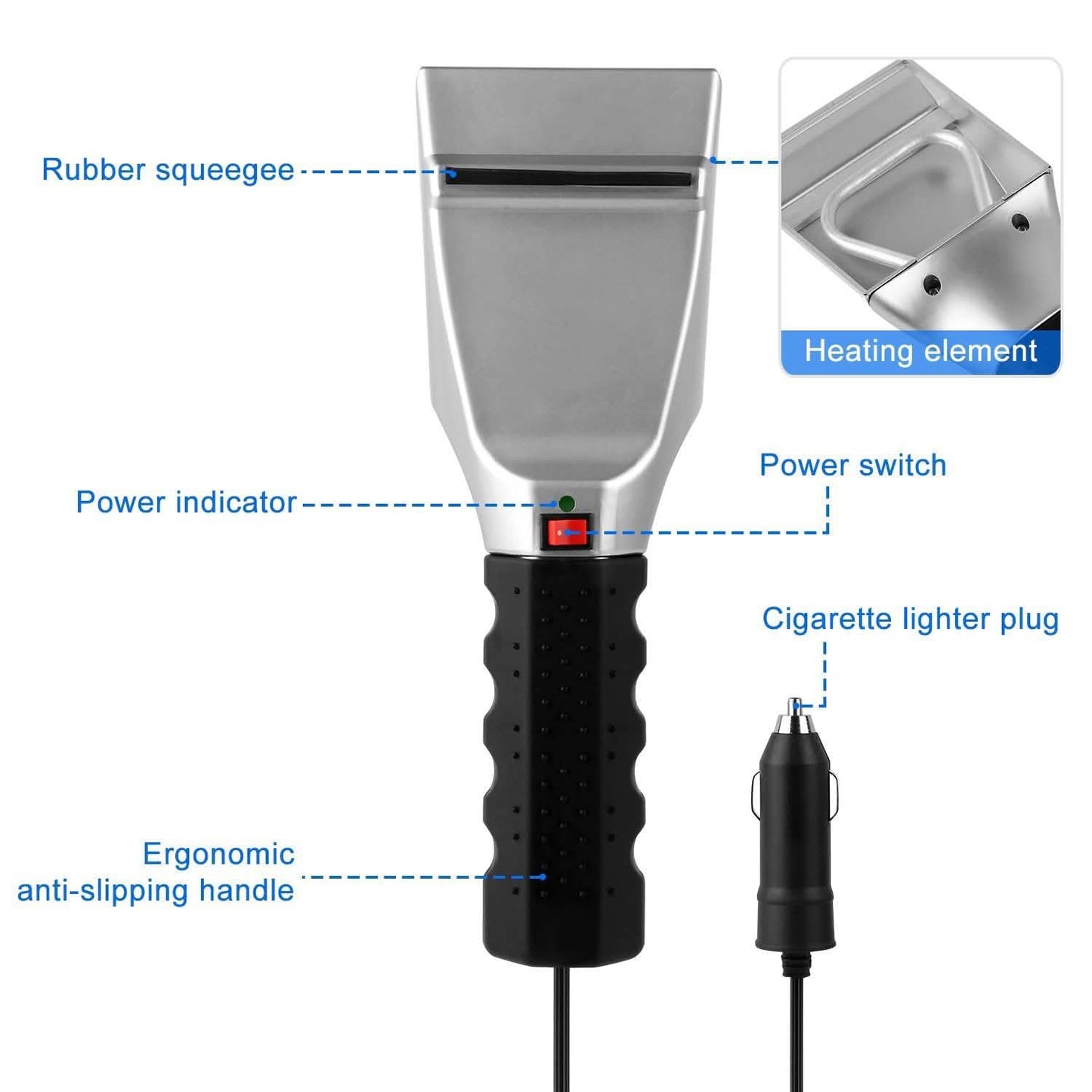 12V Car Electric Heated Ice Snow Scraper DailySale