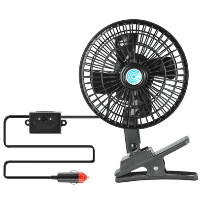 12V Car Fan Oscillating Clip on Cooling Fan with 2 Speeds 120° Rotation DailySale