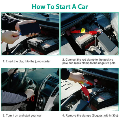 12V Car Jumper Starter 300A Peak 20000 mAh Battery Charger DailySale
