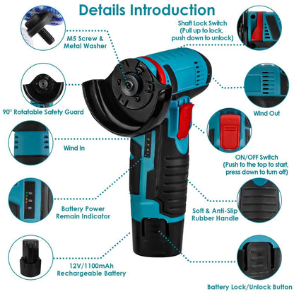 12V Cordless Mini Angle Grinding Machine DailySale