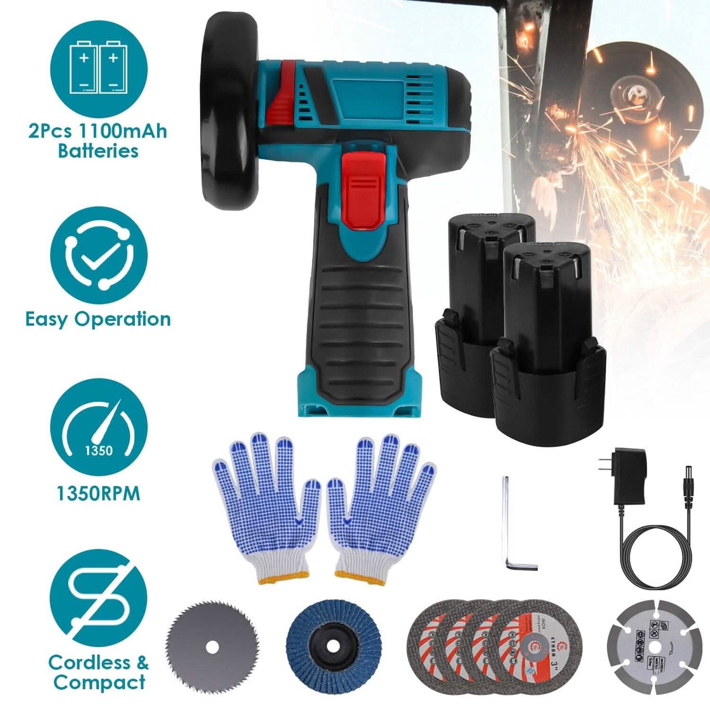 12V Cordless Mini Angle Grinding Machine DailySale