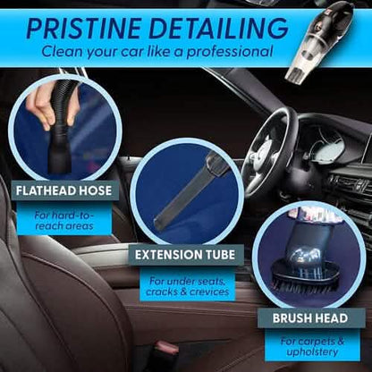 12V High Power Handheld Car Vacuum with 16Ft Cord, Attachments & Bag DailySale