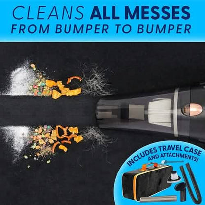 12V High Power Handheld Car Vacuum with 16Ft Cord, Attachments & Bag DailySale