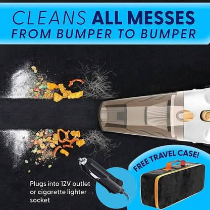 12V High Power Handheld Car Vacuum with 16Ft Cord, Attachments & Bag DailySale