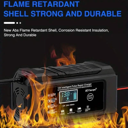 12V Intelligent Pulse Repair Smart Battery Charger with LCD Display DailySale