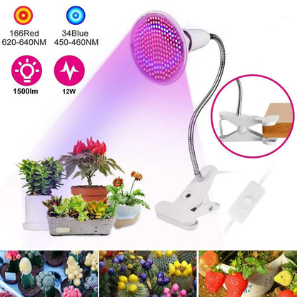 12W LED 360° Rotatable Plant Grow Light with Desk Clip DailySale
