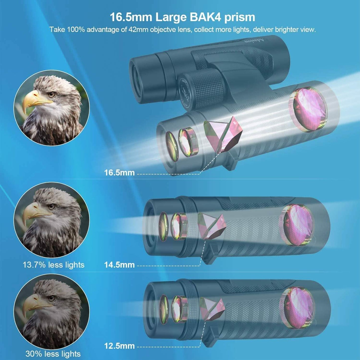 12x42 HD Binoculars for Adults with Universal Phone Adapter DailySale
