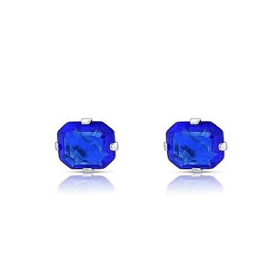 1.3 Carat Cz Asscher-Cut Sterling Silver Stud Earrings DailySale