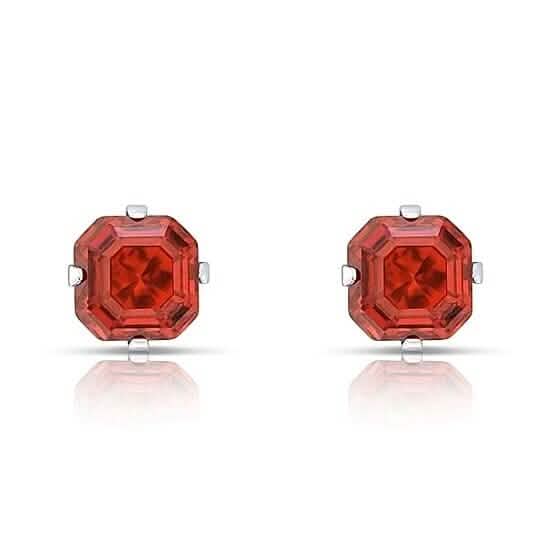 1.3 Carat Cz Asscher-Cut Sterling Silver Stud Earrings DailySale