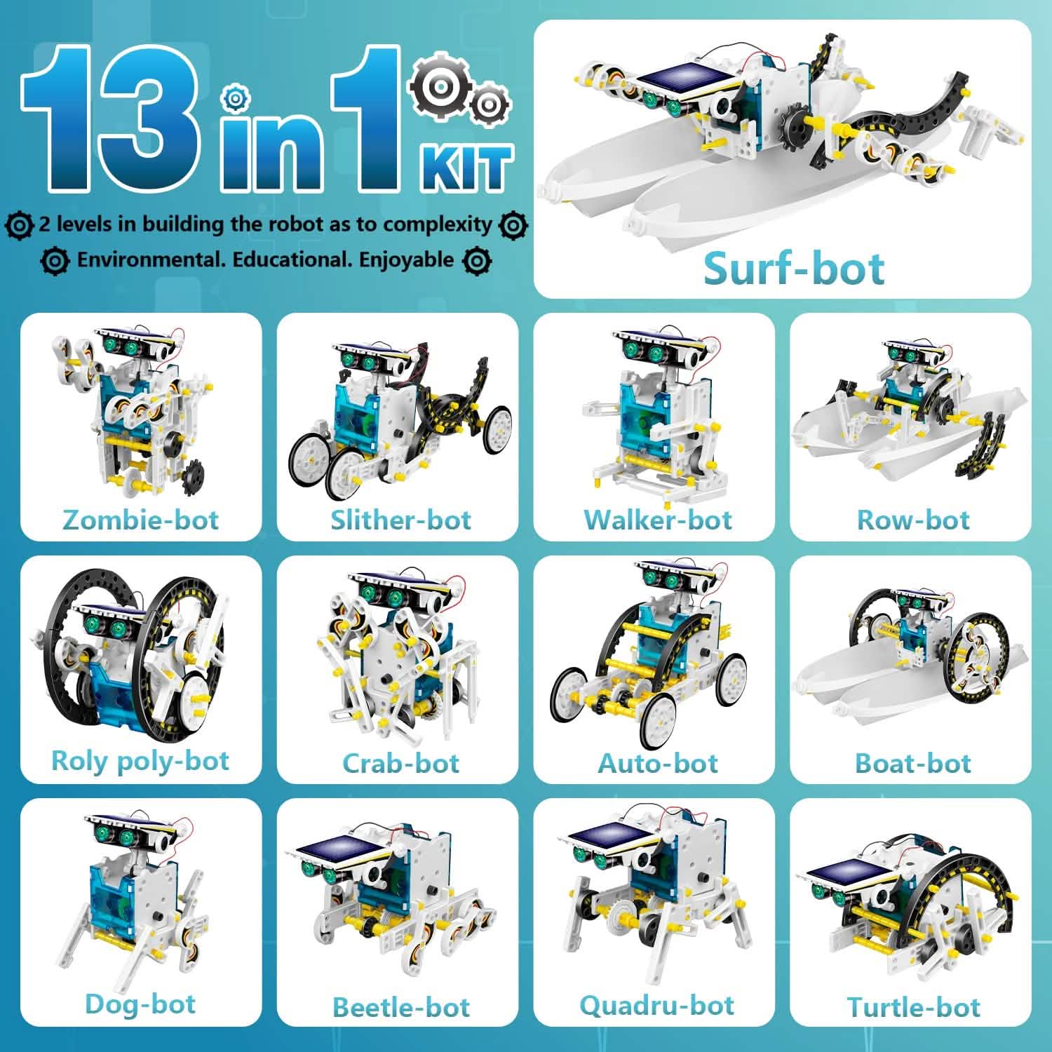 13-in-1 Solar Powered Robot Toy for Kids DailySale