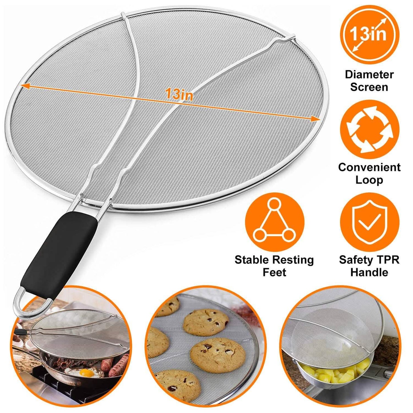 13-Inch Stainless Steel Grease Splatter Screen DailySale