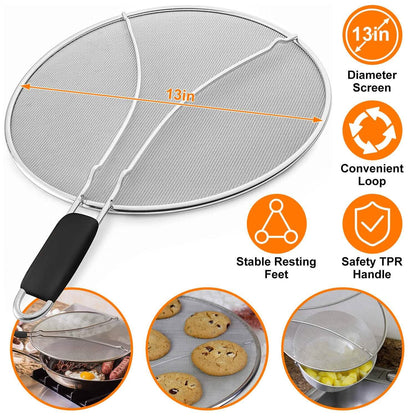 13-Inch Stainless Steel Grease Splatter Screen DailySale