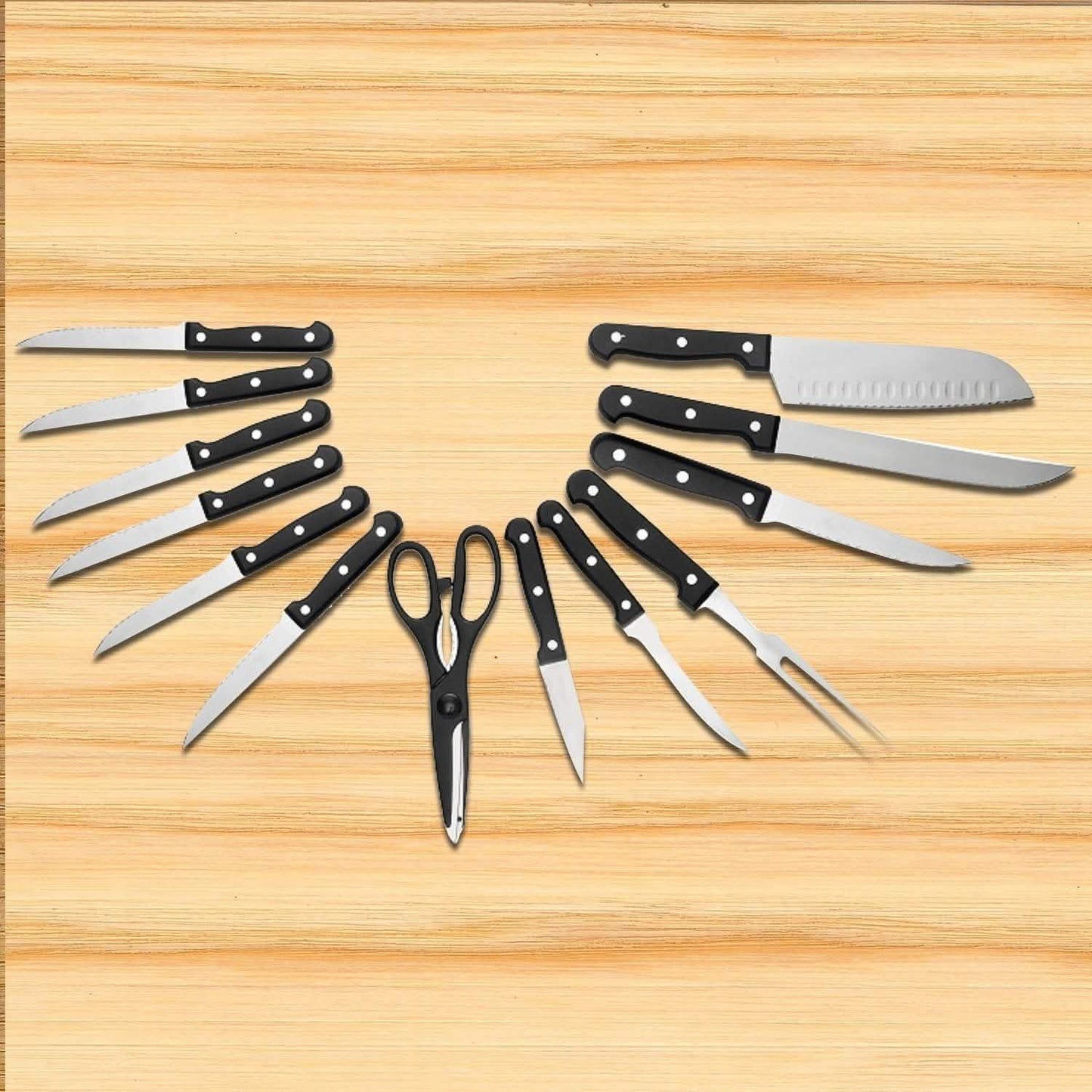 13-Piece: Knife Set Super Sharp Stainless Steel DailySale