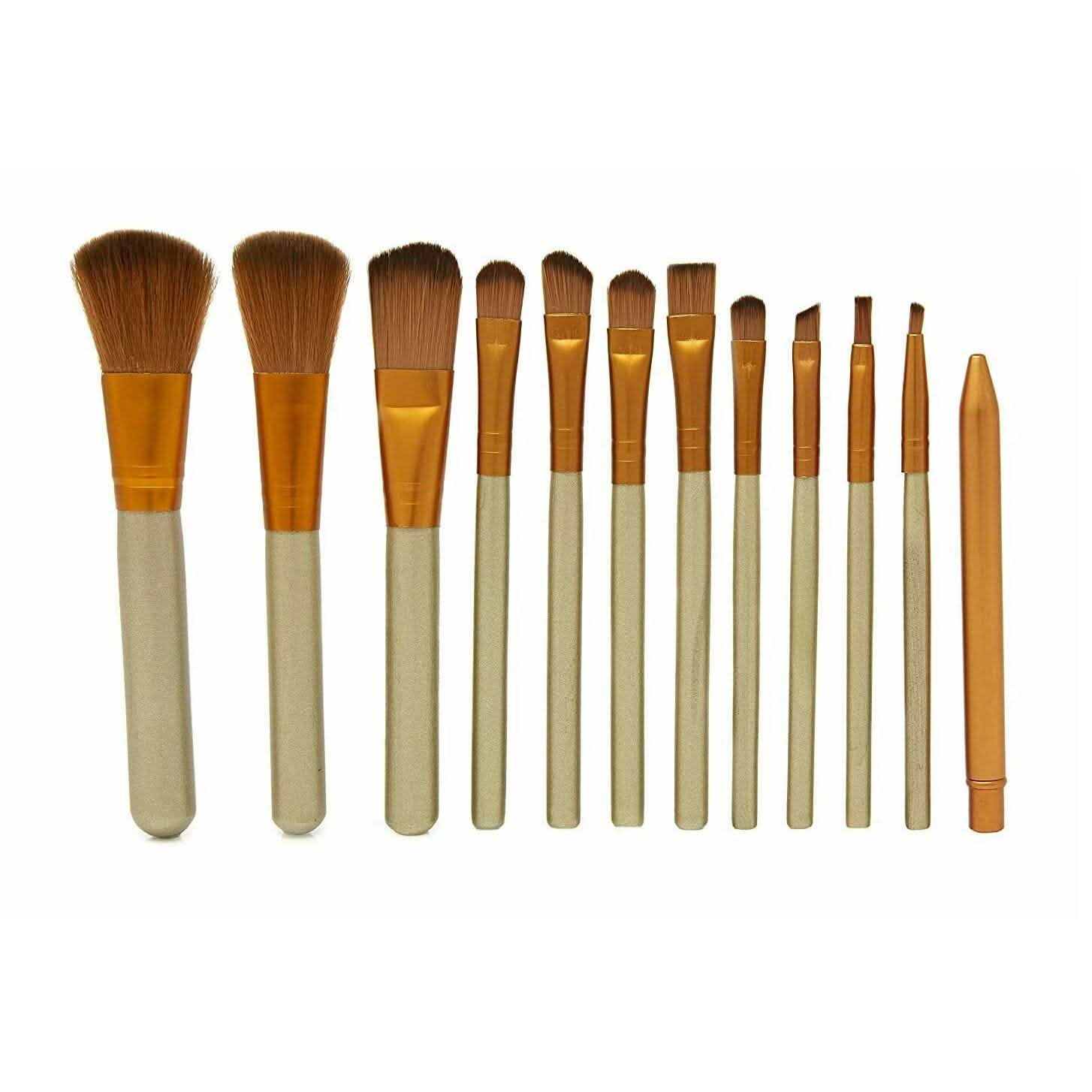 13-Piece: Lilt Beauty Makeup Brush Set with Brass Box DailySale