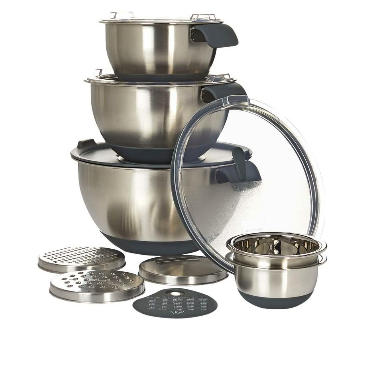 13-Piece: Wolfgang Puck Stainless Steel Mixing Bowl Set (Refurbished) DailySale