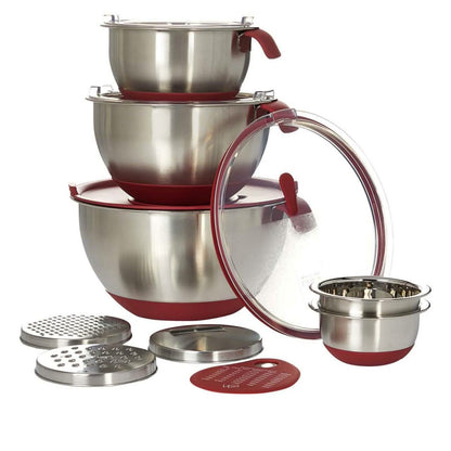 13-Piece: Wolfgang Puck Stainless Steel Mixing Bowl Set (Refurbished) DailySale